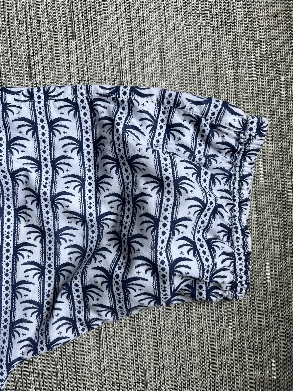 Emily McCarthy Poppy Dress Navy & White Palm Tree Pattern Mini Dress with Collar - Picture 3 of 9
